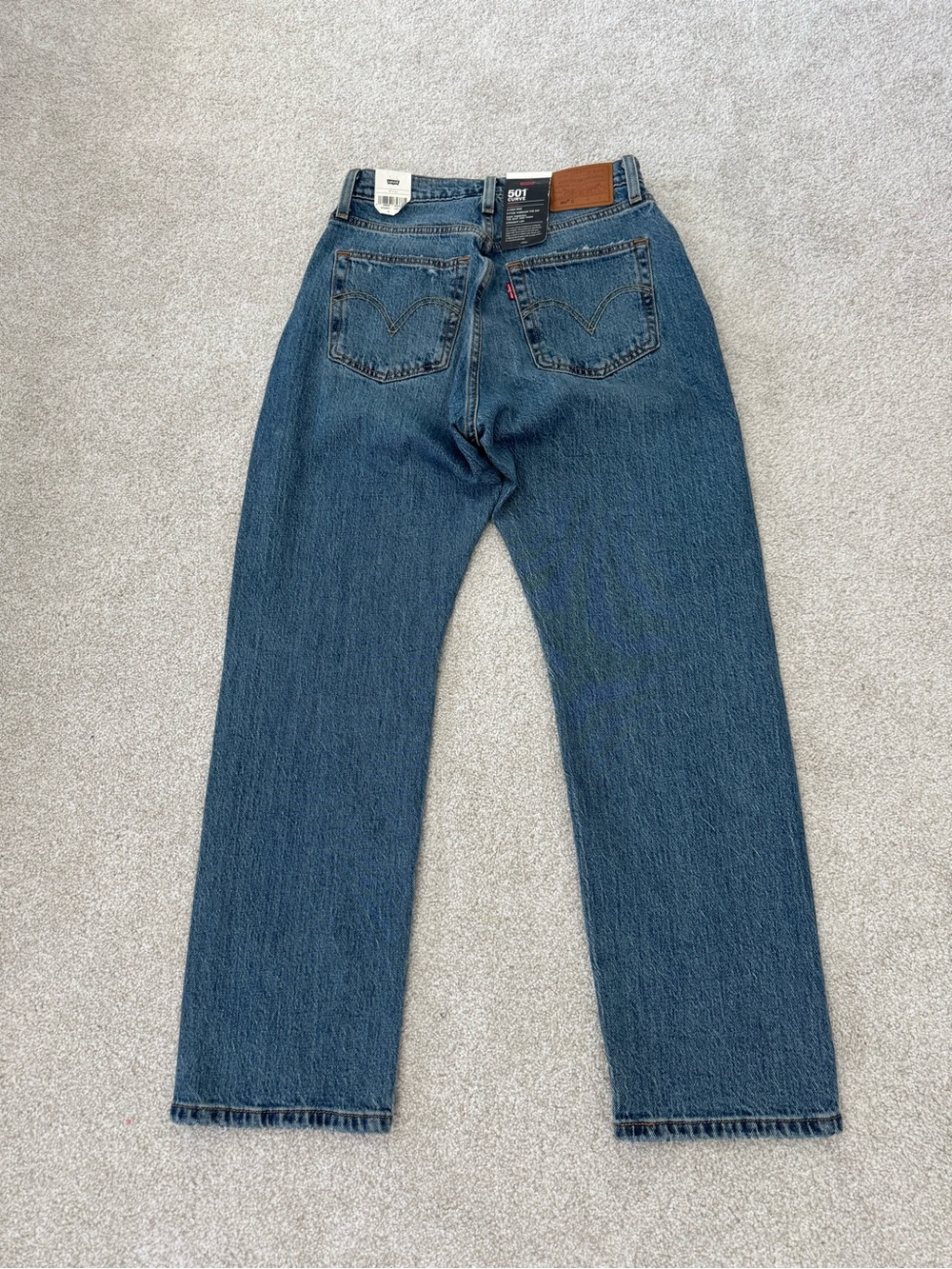 Levi's 501 Curve Light Blue Straight Leg High-Rise Jeans NWT Size 27 - Picture 6 of 9